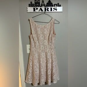 Light pink lace dress with sparkles size 9